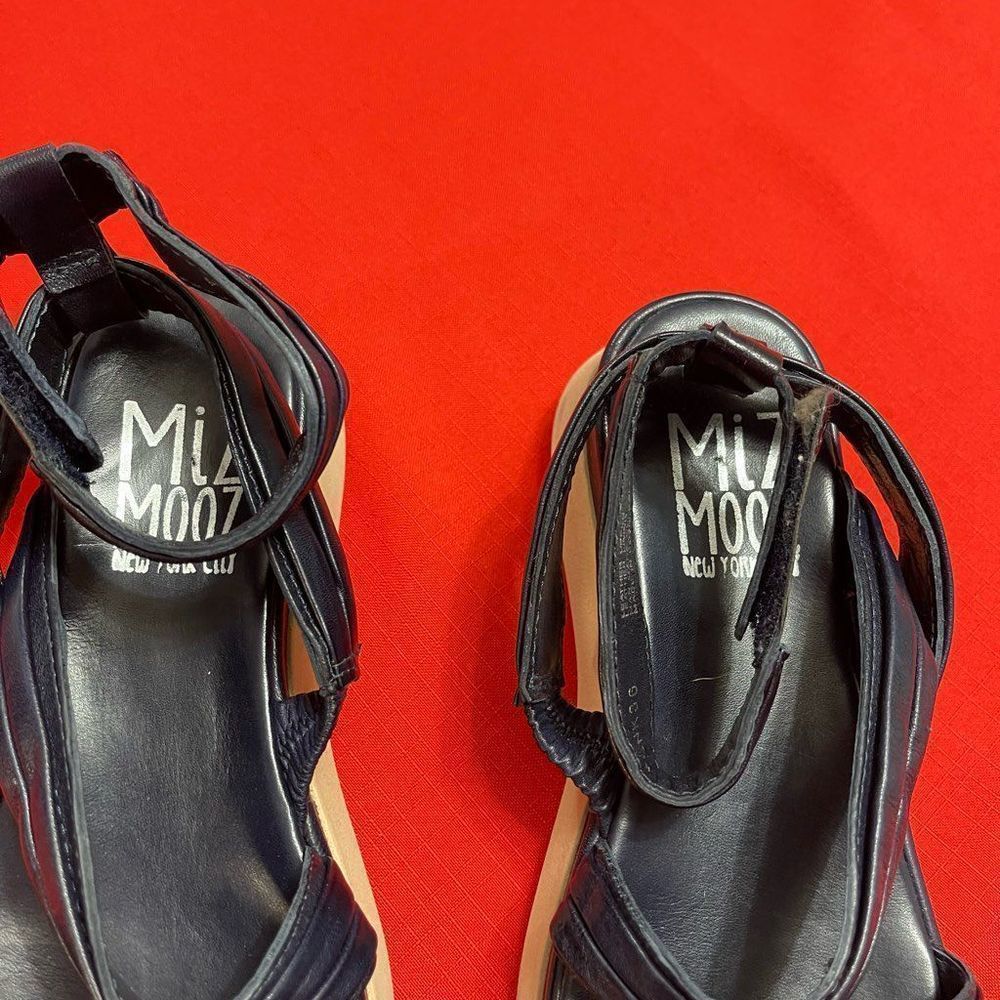 Miz Mooz Punk Navy Blue Leather Sandals Size 36 US 5-5.5 - Picture 2 of 8